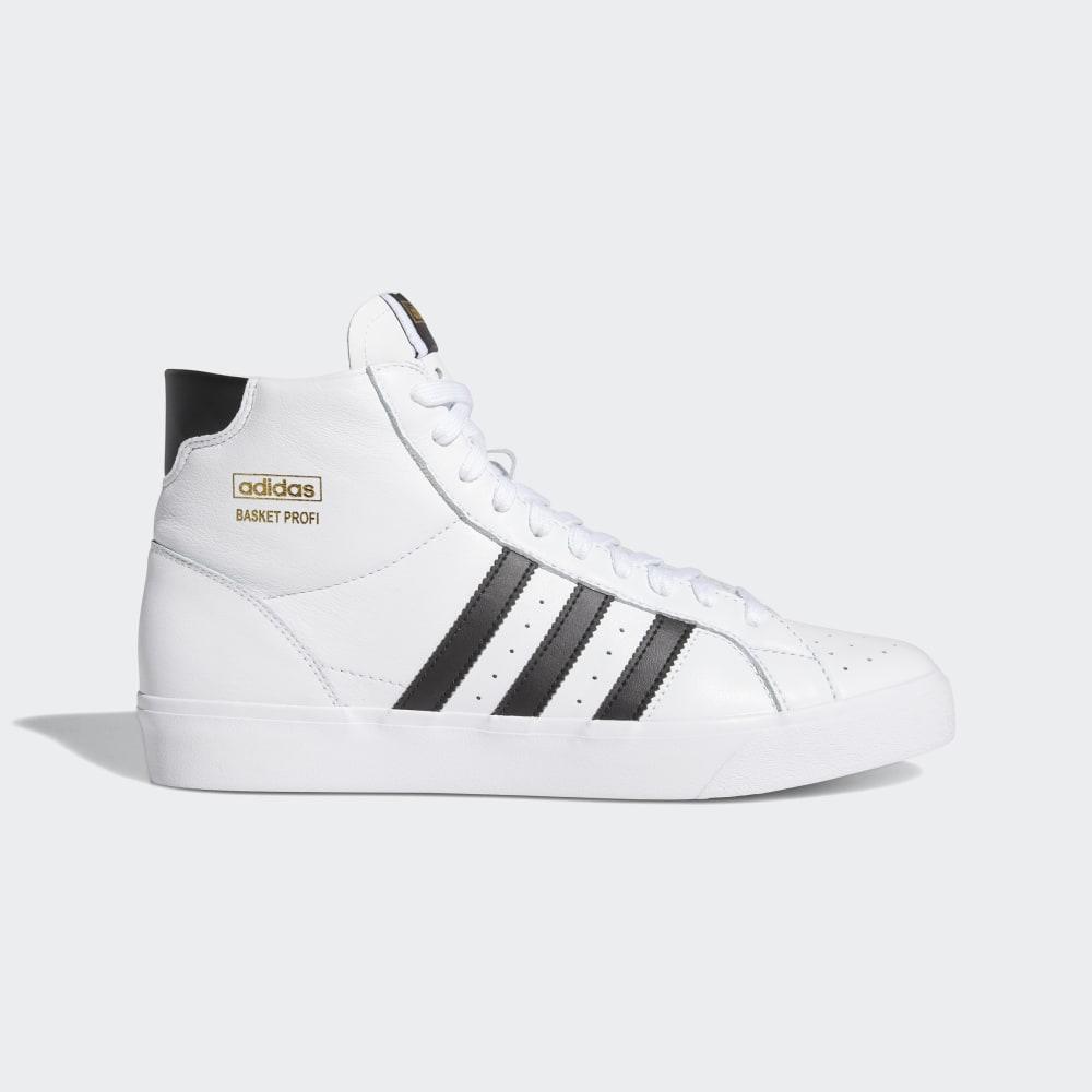 Adidas Women's Basket Profi Originals Shoes White/Black/Gold Metal Ireland FW3108